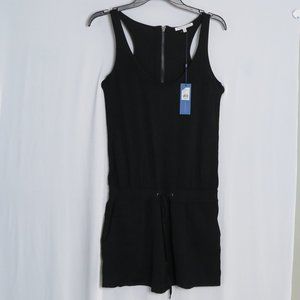 NWT Rebecca Minkoff Black One Piece Tie-Waist Ava Romper Size M MSRP $188